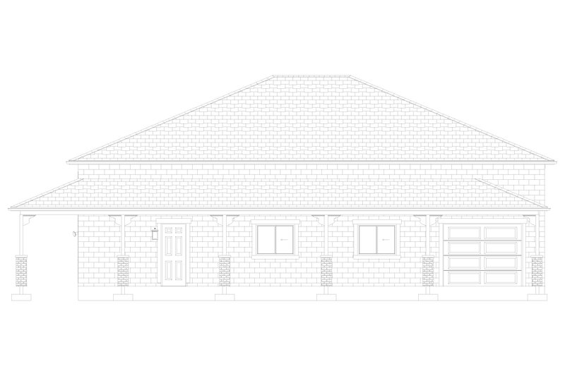House Design - Exterior - Other Elevation 3 for Traditional House Plan #1060-296, 1 bath