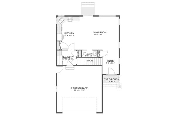 House Blueprint - Farmhouse Floor Plan - Main Floor Plan #1060-382