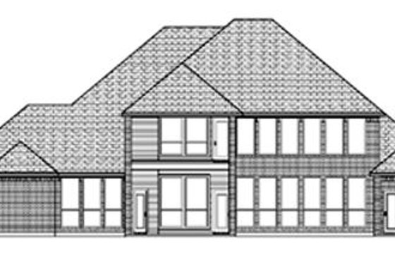 Exterior - Rear Elevation for European House Plan #84-291 - 4 bed, 4 bath