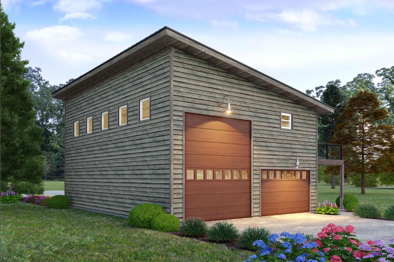 House Blueprint - Exterior - Front Elevation 3 for Country House Plan #932-1399 - 1 bed, 1 bath