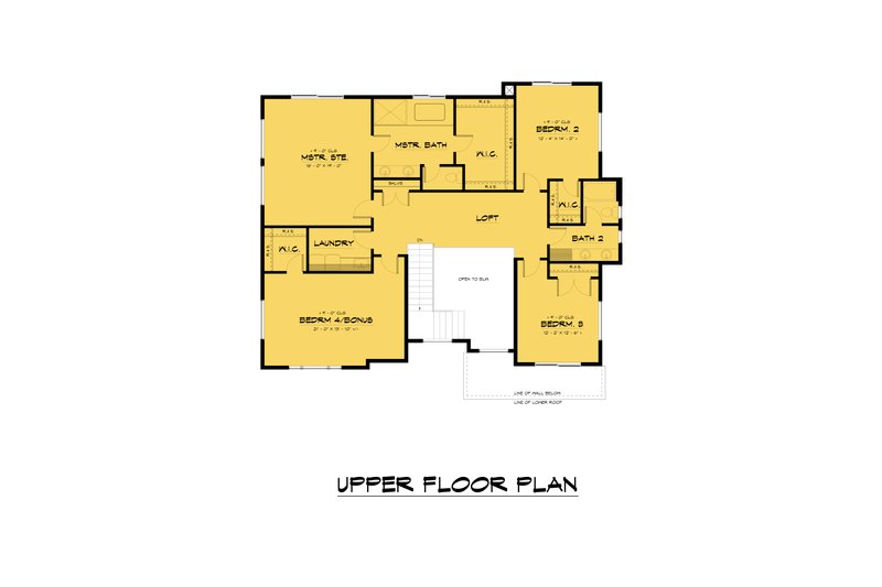 House Plan Design - Floor Plan - Upper Floor for Contemporary House Plan #1066-166 - 5 bed, 4 bath