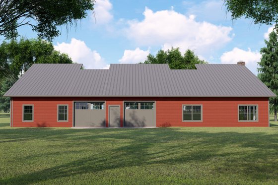 Exterior - Rear Elevation for Farmhouse House Plan #1064-136 - 3 bed, 3 bath