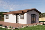 Adobe / Southwestern Style House Plan - 1 Beds 1 Baths 499 Sq/Ft Plan #1106-147 Exterior 