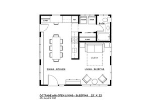 Floor Plan - Other Floor for Craftsman House Plan #917-38 - 1 bed, 1 bath