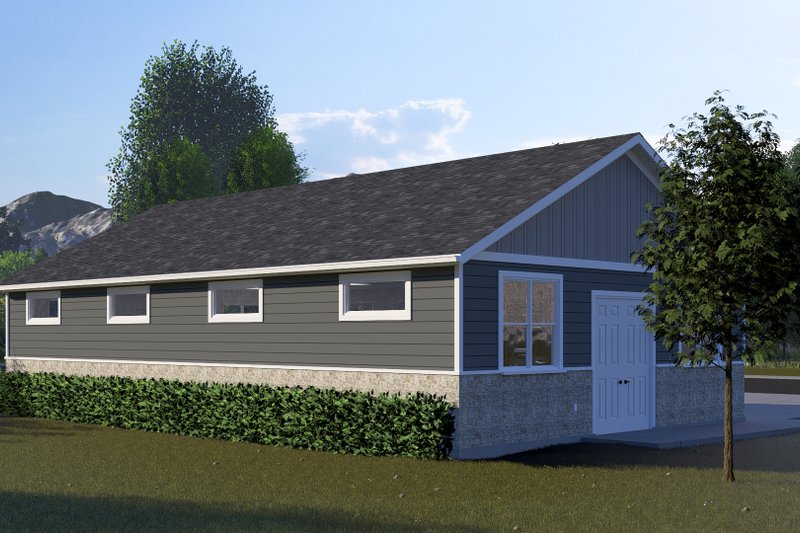 Dream House Plan - Exterior - Rear Elevation 1 for Traditional House Plan #1060-242, 0 bath