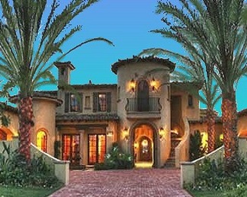 Mediterranean Style House Plan - 4 Beds 4.5 Baths 6755 Sq/Ft Plan #135