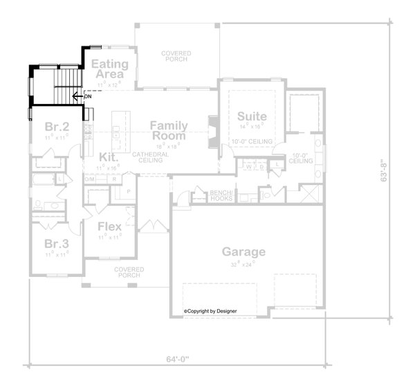 House Blueprint - Farmhouse Floor Plan - Other Floor Plan #20-2510