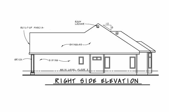 Exterior - Other Elevation 1 for Traditional House Plan #20-2458 - 3 bed, 2.5 bath