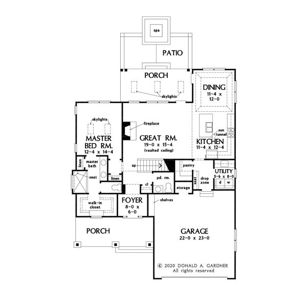 Architectural House Design - Farmhouse Floor Plan - Main Floor Plan #929-1124