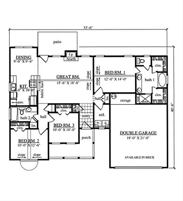 Farmhouse Floor Plan - Main Floor Plan #42-403