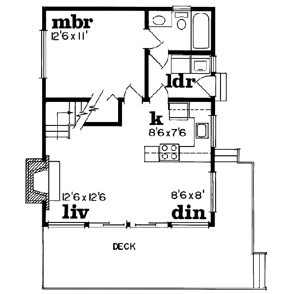 Contemporary Floor Plan - Main Floor Plan #47-110
