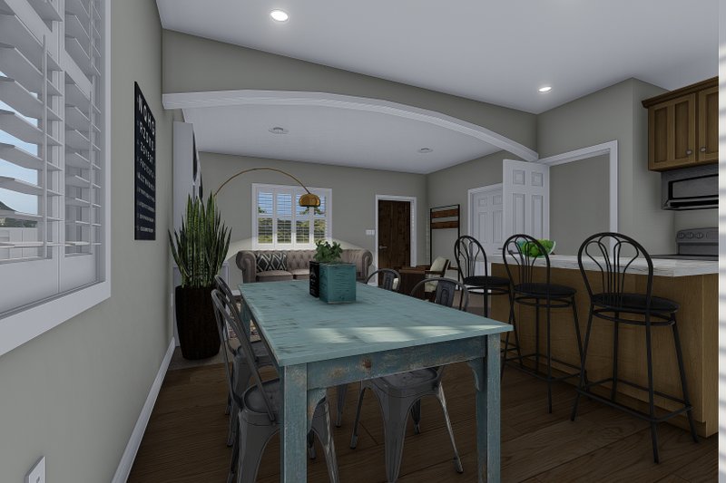 House Blueprint - Interior - Dining Room for Ranch House Plan #1060-438 - 2 bed, 2 bath