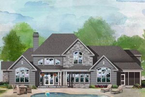 Exterior - Front Elevation 3 for Farmhouse House Plan #929-1000 - 4 bed, 3.5 bath