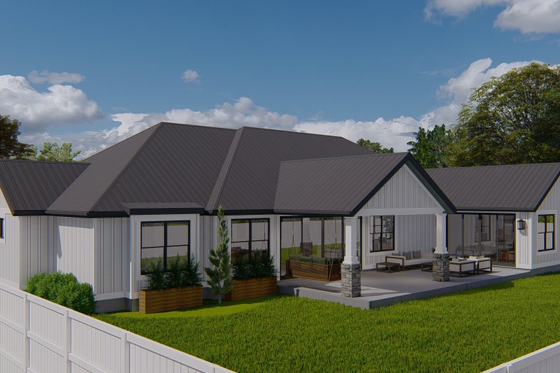 Home Plan - Exterior - Rear Elevation for Farmhouse House Plan #1060-169 - 3 bed, 2.5 bath