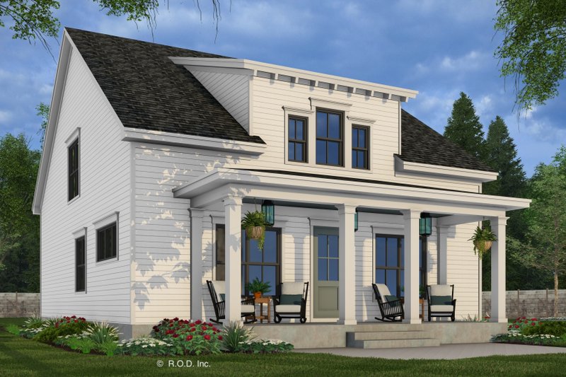 Dream House Plan - Exterior - Rear Elevation 2 for Farmhouse House Plan #51-1280 - 4 bed, 3.5 bath