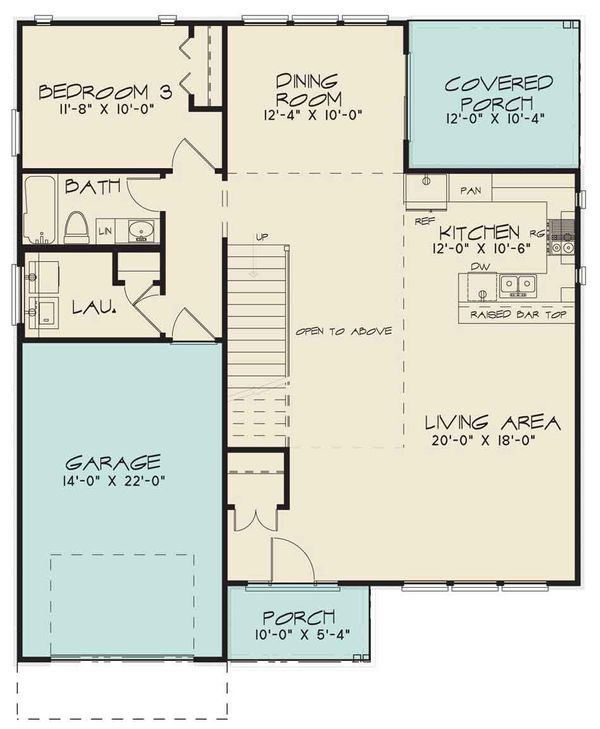 Contemporary Floor Plan - Main Floor Plan #17-2600