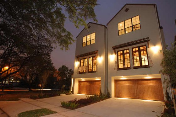 Exterior - Front Elevation for Mediterranean House Plan #449-19 - 3 bed, 3.5 bath