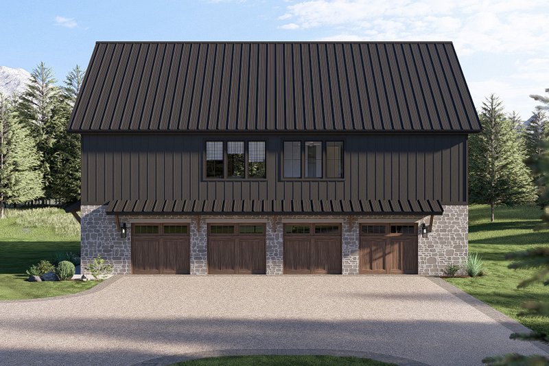 Architectural House Design - Exterior - Other Elevation 1 for Barndominium House Plan #455-818 - 3 bed, 2.5 bath