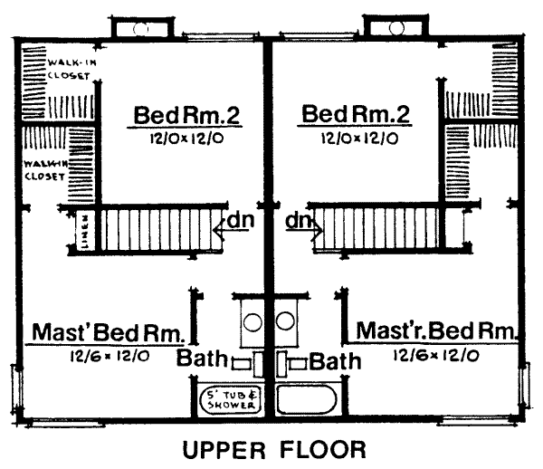 Modern Floor Plan - Upper Floor Plan #303-218