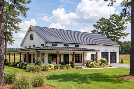 Exterior - Front Elevation 6 for Barndominium House Plan #430-333 - 3 bed, 2.5 bath