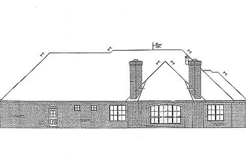 Dream House Plan - Exterior - Rear Elevation for European House Plan #310-688 - 3 bed, 2.5 bath