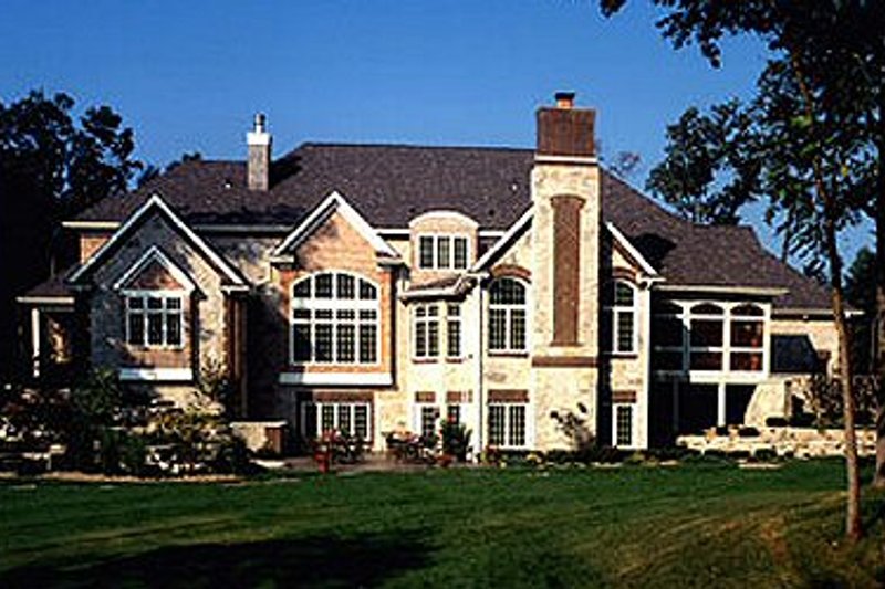 Home Plan - Exterior - Rear Elevation for European House Plan #70-559 - 5 bed, 5.5 bath