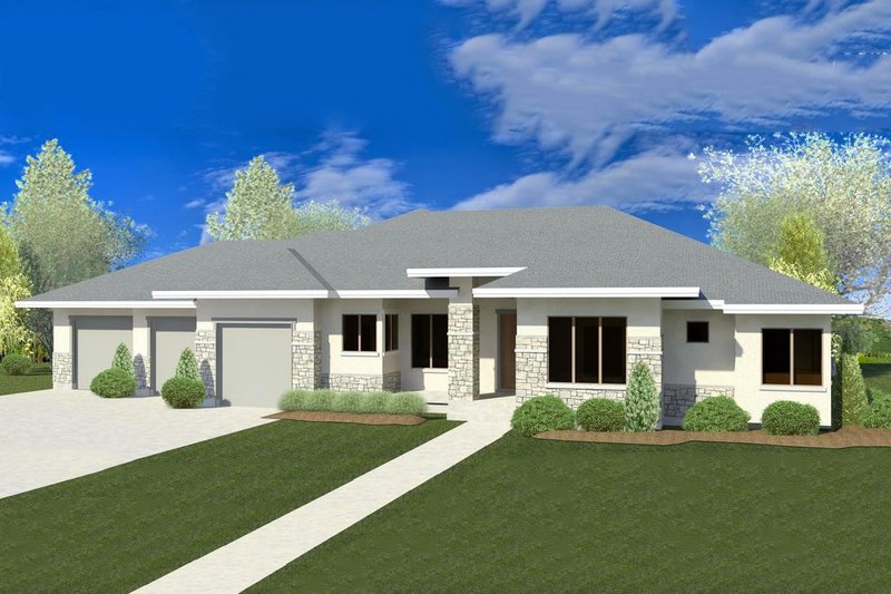 Architectural House Design - Contemporary Exterior - Front Elevation Plan #920-26