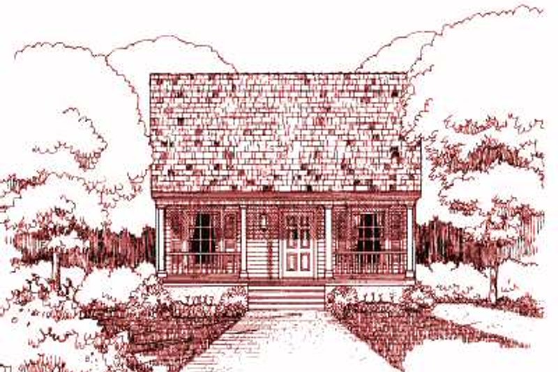 Architectural House Design - Cottage Exterior - Front Elevation Plan #79-117