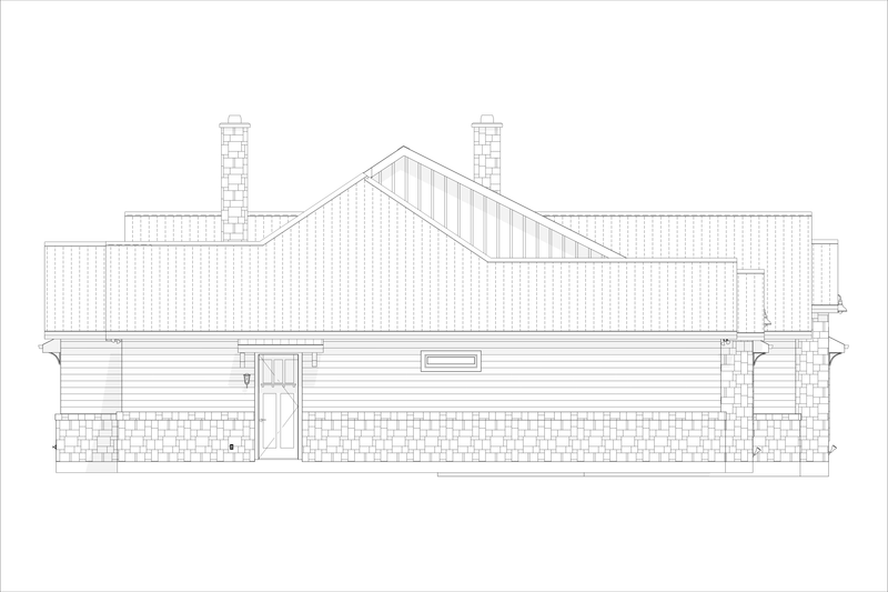 Architectural House Design - Exterior - Other Elevation 3 for Ranch House Plan #1127-1 - 3 bed, 2 bath