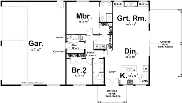 Barndominium Floor Plan - Main Floor Plan #455-261
