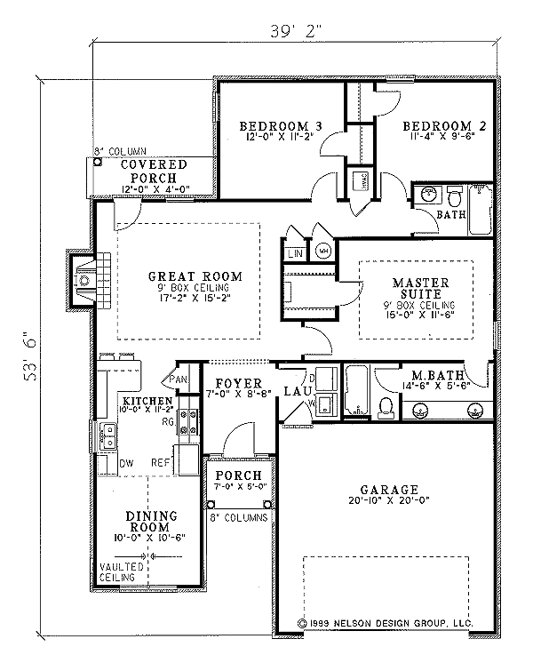 Home Plan - Traditional Floor Plan - Main Floor Plan #17-152