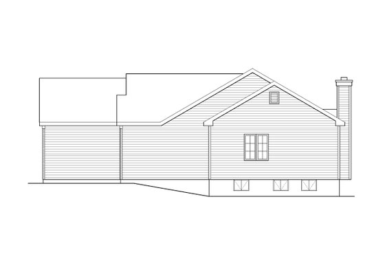 Exterior - Other Elevation for Ranch House Plan #22-633 - 3 bed, 2.5 bath