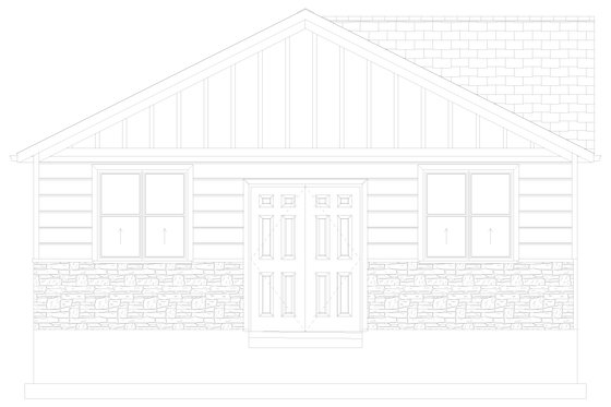 Exterior - Other Elevation for Traditional House Plan #1060-242, 0 bath