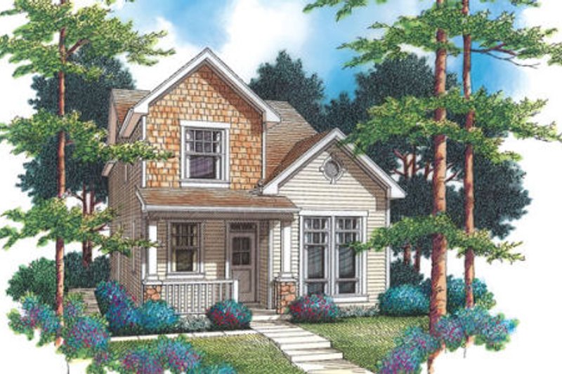 Architectural House Design - Country Exterior - Front Elevation Plan #48-308