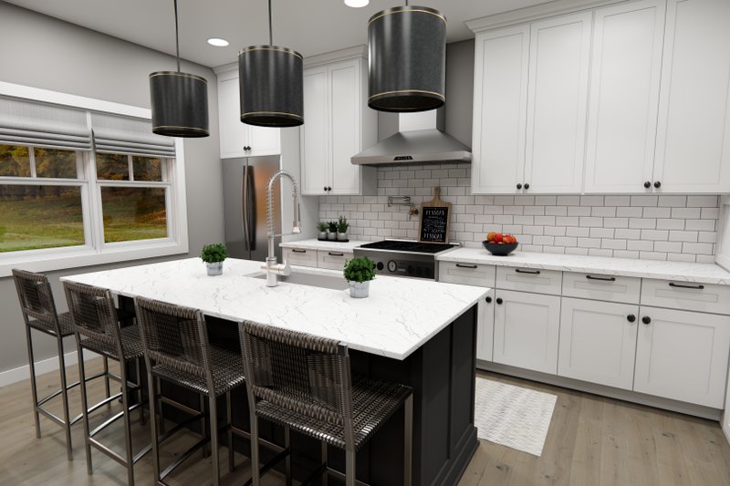Architectural House Design - Interior - Kitchen for Craftsman House Plan #51-1472 - 3 bed, 2.5 bath