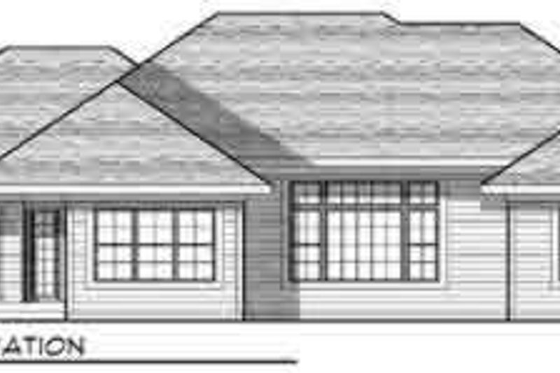 Home Plan - Exterior - Rear Elevation for Traditional House Plan #70-829 - 3 bed, 2.5 bath