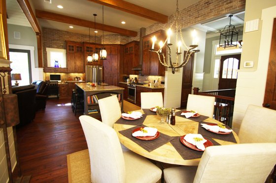 Interior - Dining Room for Craftsman House Plan #54-441 - 4 bed, 3 bath