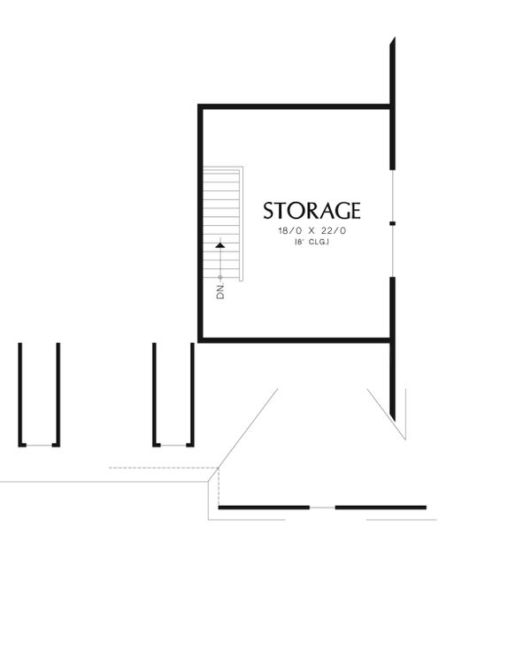 Craftsman Floor Plan - Upper Floor Plan #48-540