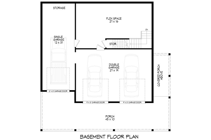 House Blueprint - Floor Plan - Lower Floor for Country House Plan #932-1181 - 3 bed, 2.5 bath