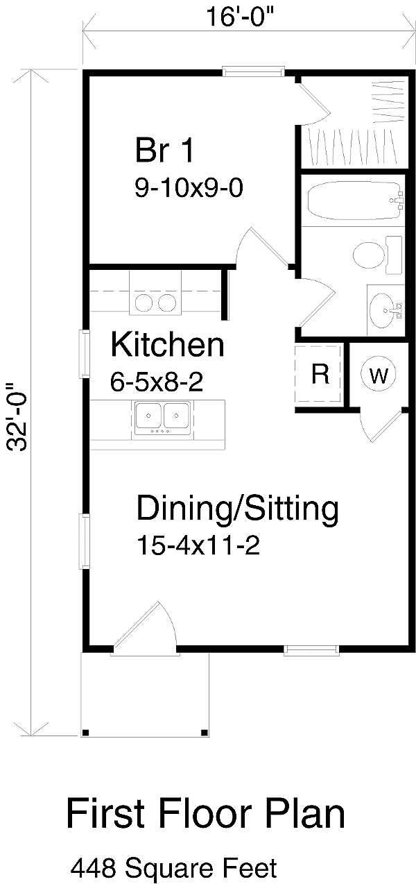 House Design - Cottage Floor Plan - Main Floor Plan #22-126