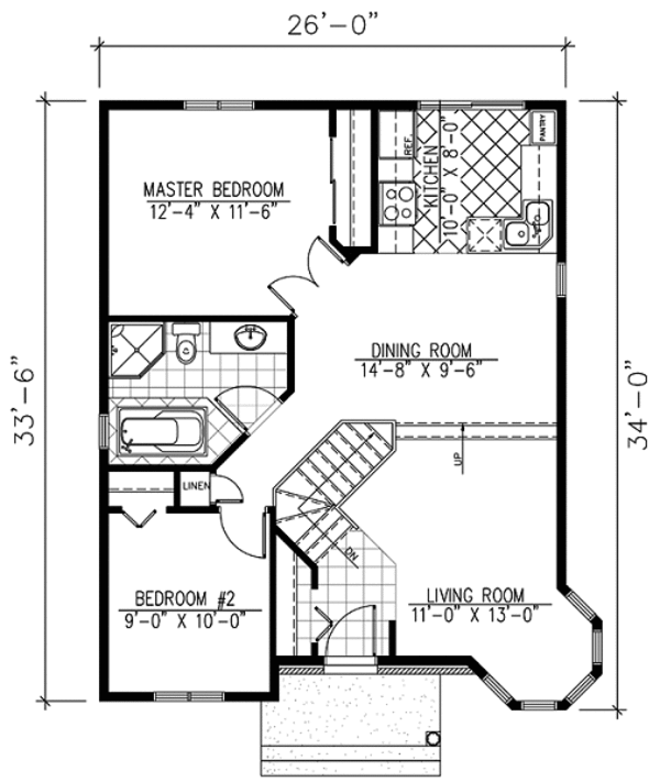 Traditional Floor Plan - Main Floor Plan #138-207