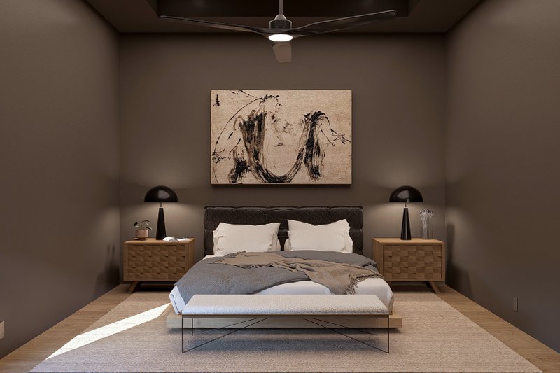 Architectural House Design - Interior - Master Bedroom for Barndominium House Plan #455-406 - 3 bed, 2 bath