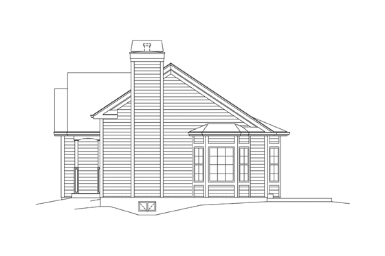 Exterior - Other Elevation for Ranch House Plan #57-609 - 3 bed, 2 bath