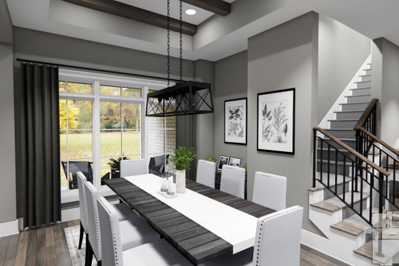 Interior - Dining Room for Farmhouse House Plan #51-1221 - 4 bed, 3 bath