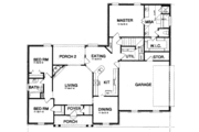 Colonial Style House Plan - 3 Beds 2 Baths 1775 Sq/Ft Plan #15-117 