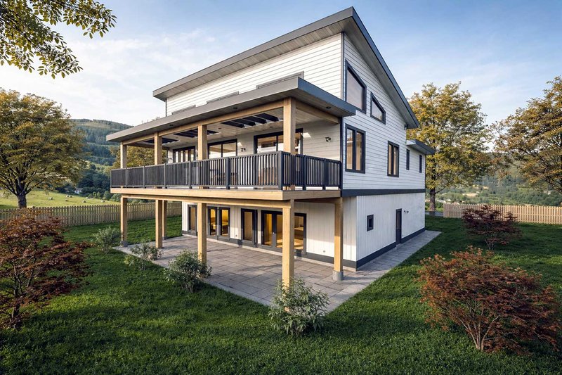 House Blueprint - Exterior - Rear Elevation 1 for Farmhouse House Plan #1101-54 - 3 bed, 3 bath
