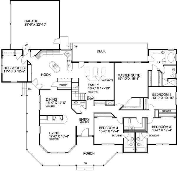 Home Plan - Country Floor Plan - Main Floor Plan #60-165