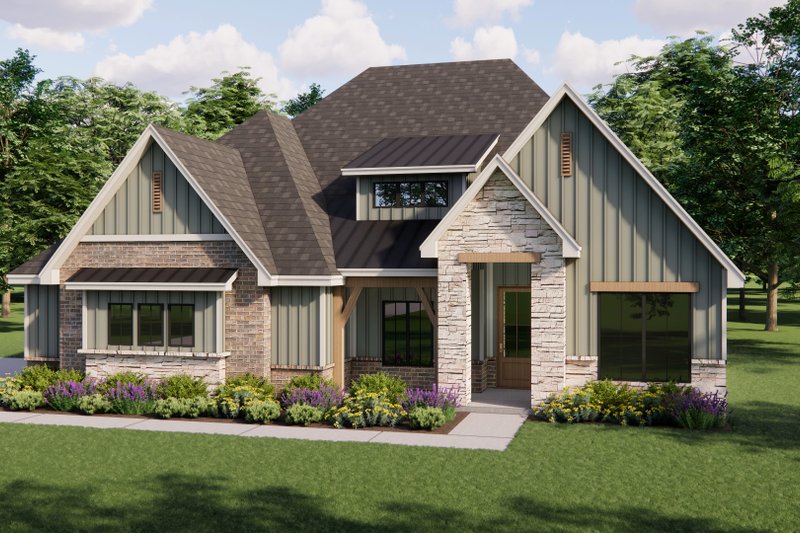 Dream House Plan - Exterior - Front Elevation 4 for Craftsman House Plan #1119-11 - 5 bed, 3 bath