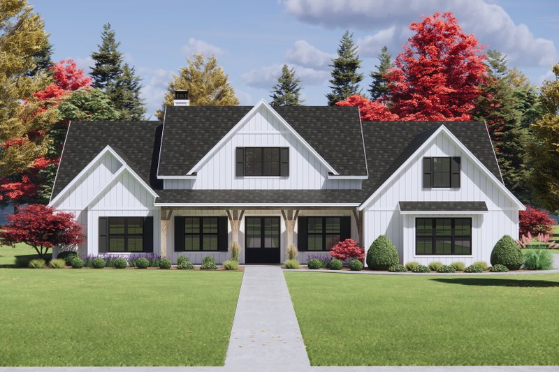 Dream House Plan - Farmhouse Exterior - Front Elevation Plan #1096-128