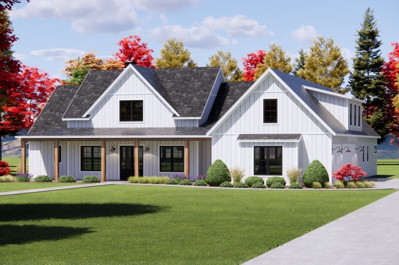 Architectural House Design - Exterior - Front Elevation 4 for Farmhouse House Plan #1096-156 - 5 bed, 4.5 bath
